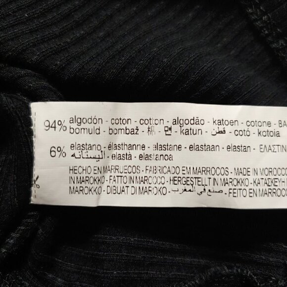 NWT ZARA Black off-shoulder ribbed crop top - Picture 9 of 9